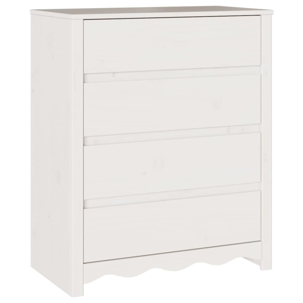 vidaXL Κουτί με συρτάρια με συρτάρι Drammen Λευκό 76,5 x 40 x 91 εκ