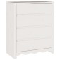 vidaXL Κουτί με συρτάρια με συρτάρι Drammen Λευκό 76,5 x 40 x 91 εκ