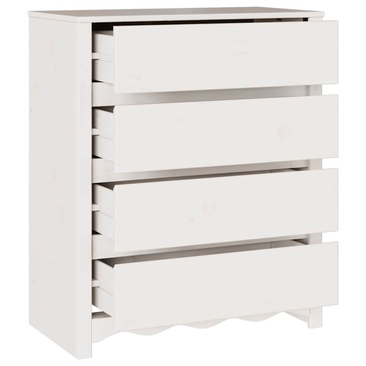 vidaXL Κουτί με συρτάρια με συρτάρι Drammen Λευκό 76,5 x 40 x 91 εκ