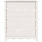 vidaXL Κουτί με συρτάρια με συρτάρι Drammen Λευκό 76,5 x 40 x 91 εκ