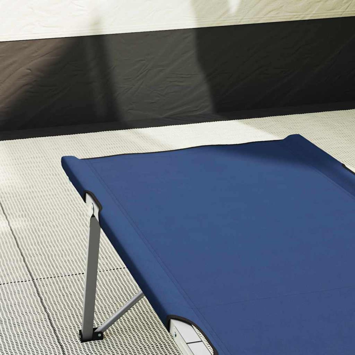 vidaXL Αναδιπλούμενο Κρεβάτι Κάμπινγκ Μπλε 194 x 62,5 x 42,5 εκ