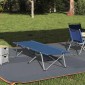 vidaXL Αναδιπλούμενο Κρεβάτι Κάμπινγκ Μπλε 194 x 62,5 x 42,5 εκ