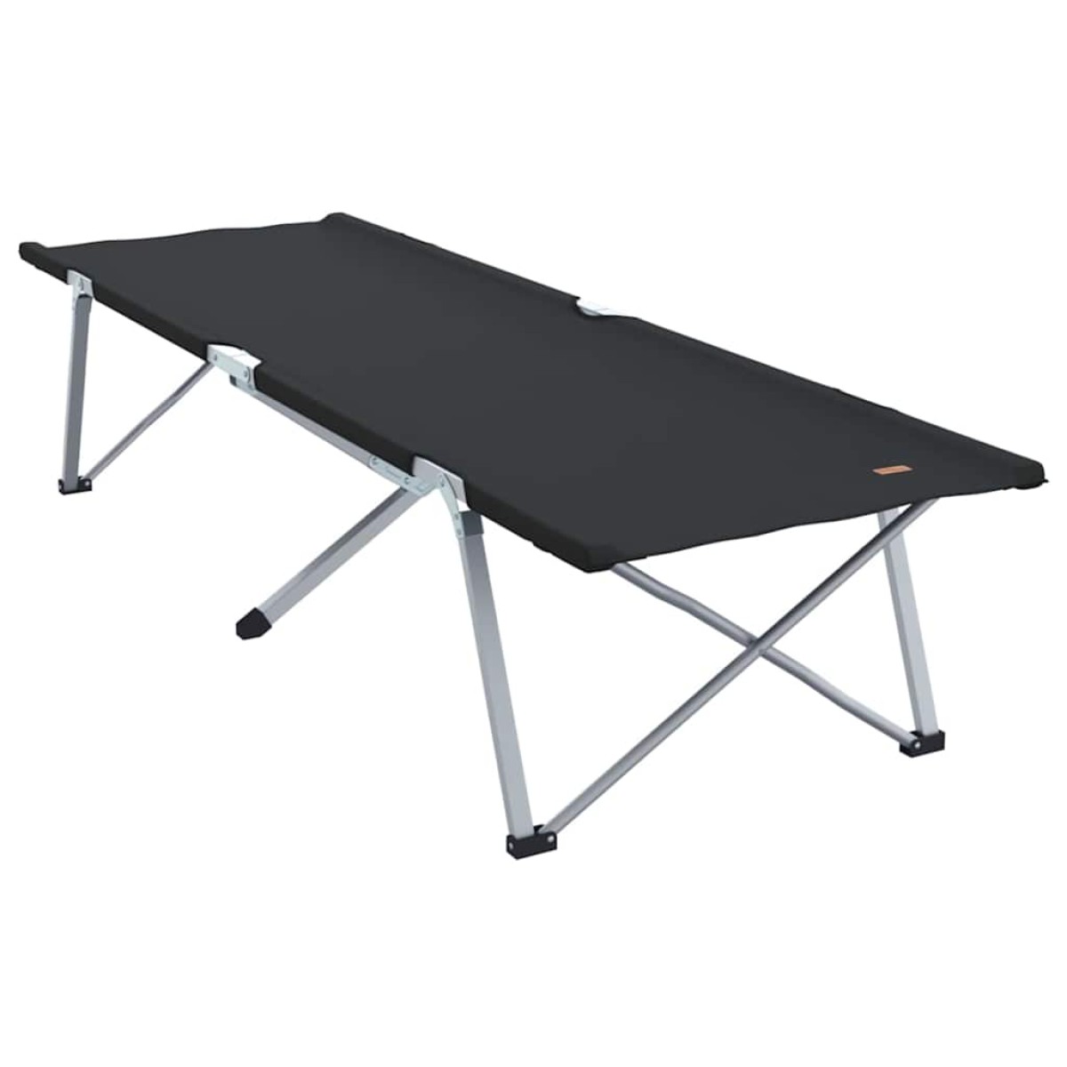 vidaXL Αναδιπλούμενο Κρεβάτι Κάμπινγκ Μαύρο 194 x 62,5 x 42,5 εκ
