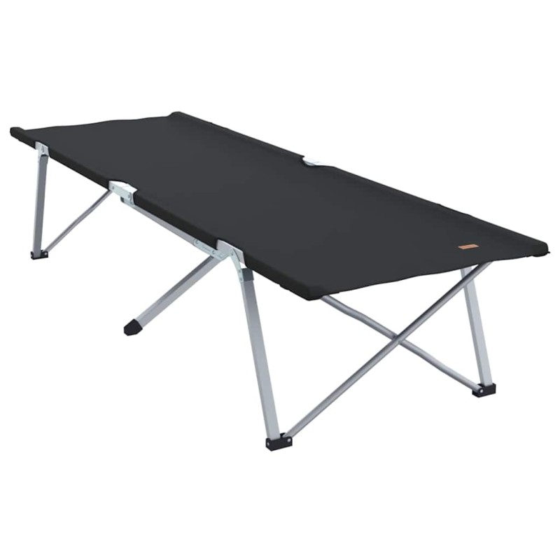 vidaXL Αναδιπλούμενο Κρεβάτι Κάμπινγκ Μαύρο 194 x 62,5 x 42,5 εκ
