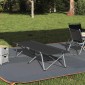 vidaXL Αναδιπλούμενο Κρεβάτι Κάμπινγκ Μαύρο 194 x 62,5 x 42,5 εκ