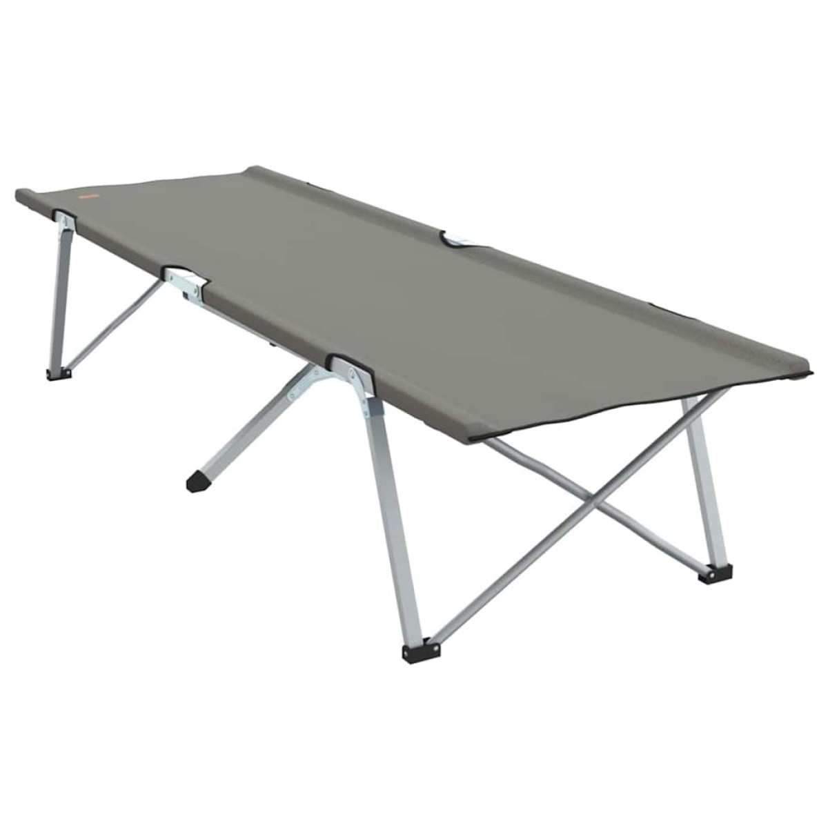 vidaXL Αναδιπλούμενο Κρεβάτι Κάμπινγκ Γκρι 194 x 62,5 x 42,5 εκ