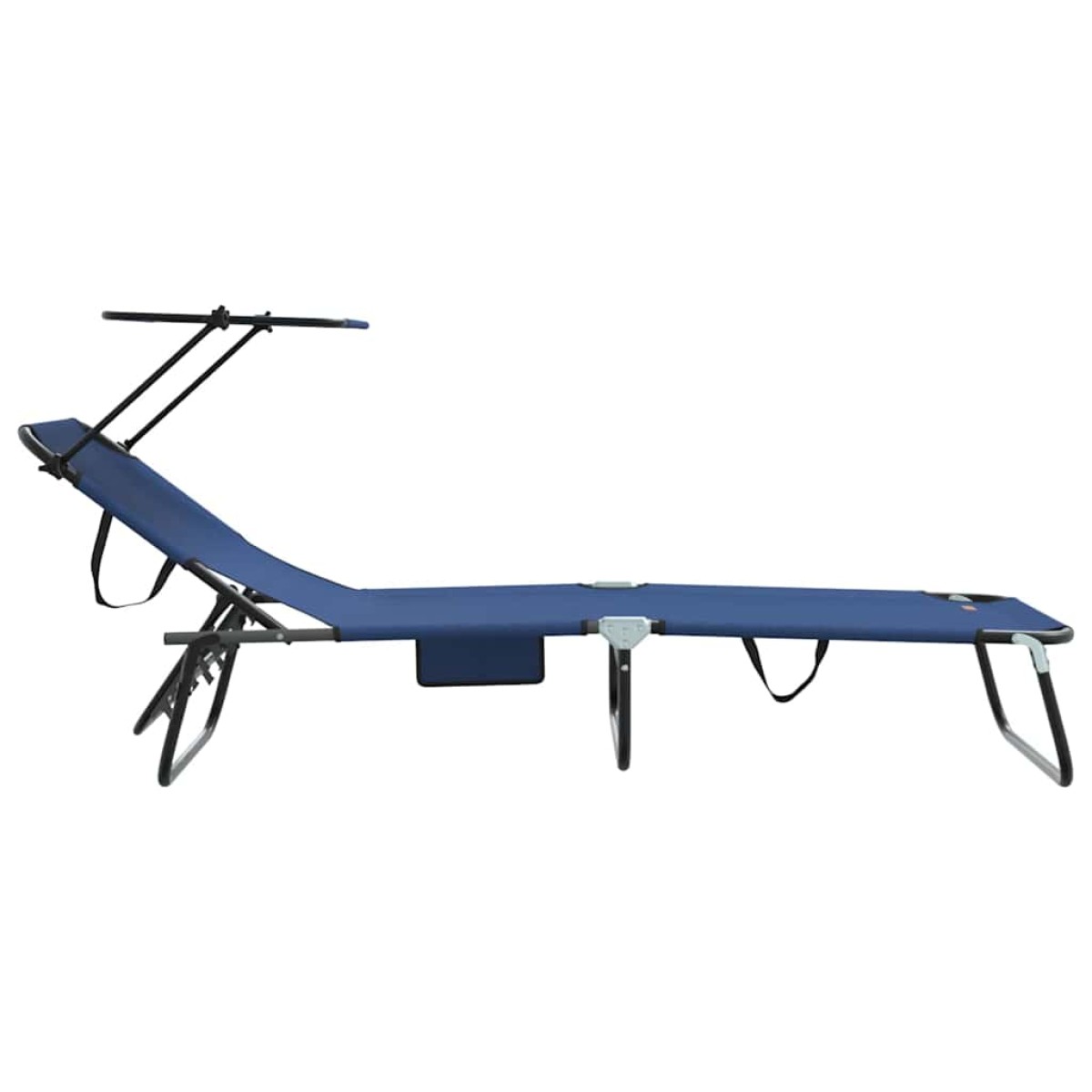 vidaXL Πτυσσόμενη ξαπλώστρα Μπλε 190 x 57 x 81 εκ. oxford