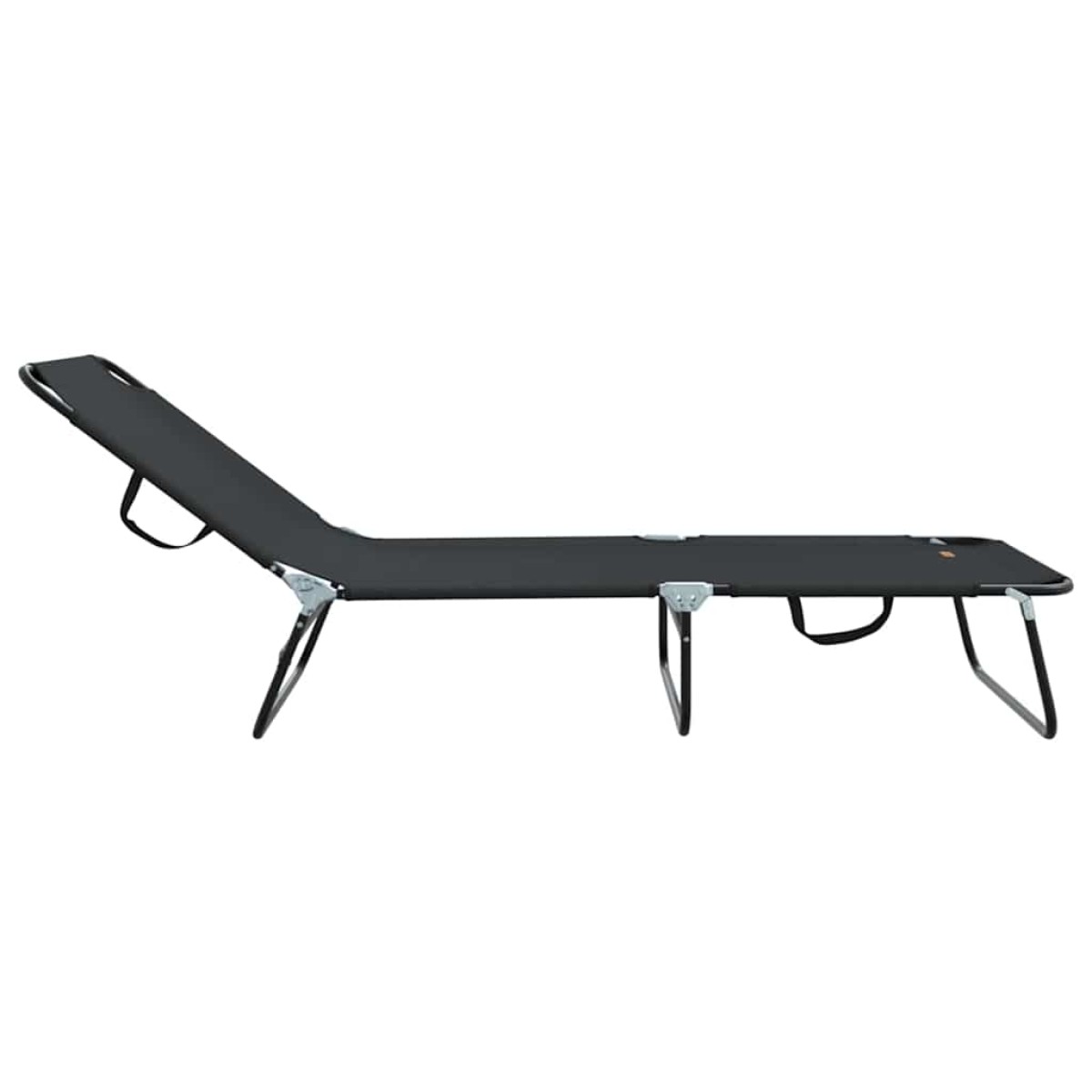 vidaXL Πτυσσόμενη ξαπλώστρα Μαύρο 188 x 57 x 86,5 εκ. Πολυεστέρας