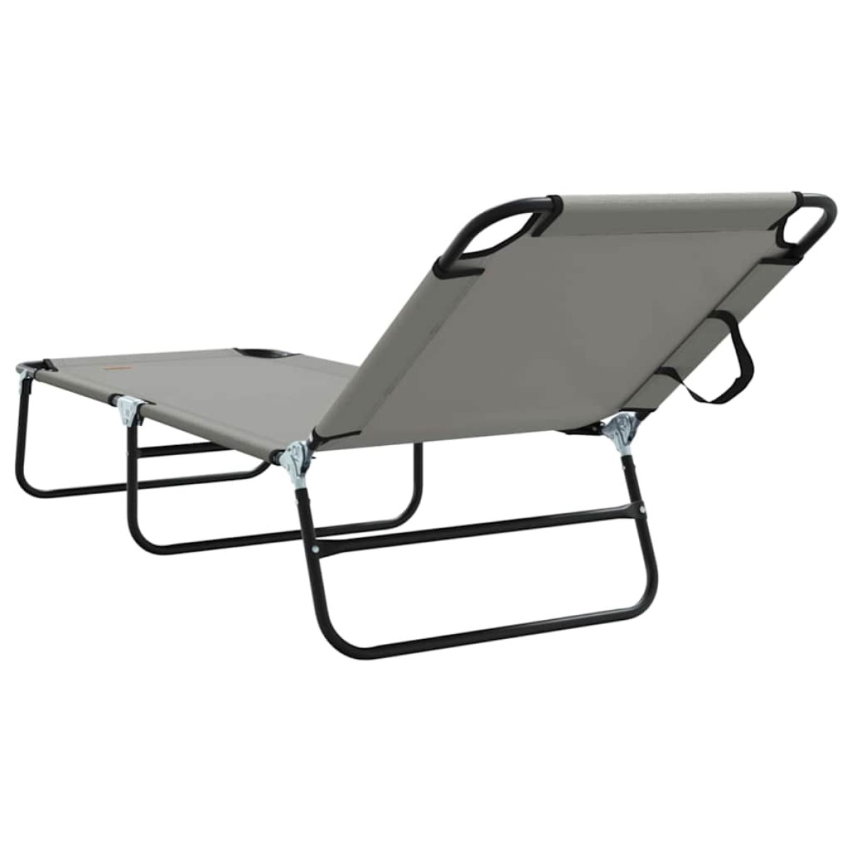 vidaXL Πτυσσόμενη ξαπλώστρα Γκρι 188 x 57 x 86,5 εκ. Πολυεστέρας