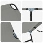 vidaXL Πτυσσόμενη ξαπλώστρα Γκρι 188 x 57 x 86,5 εκ. Πολυεστέρας