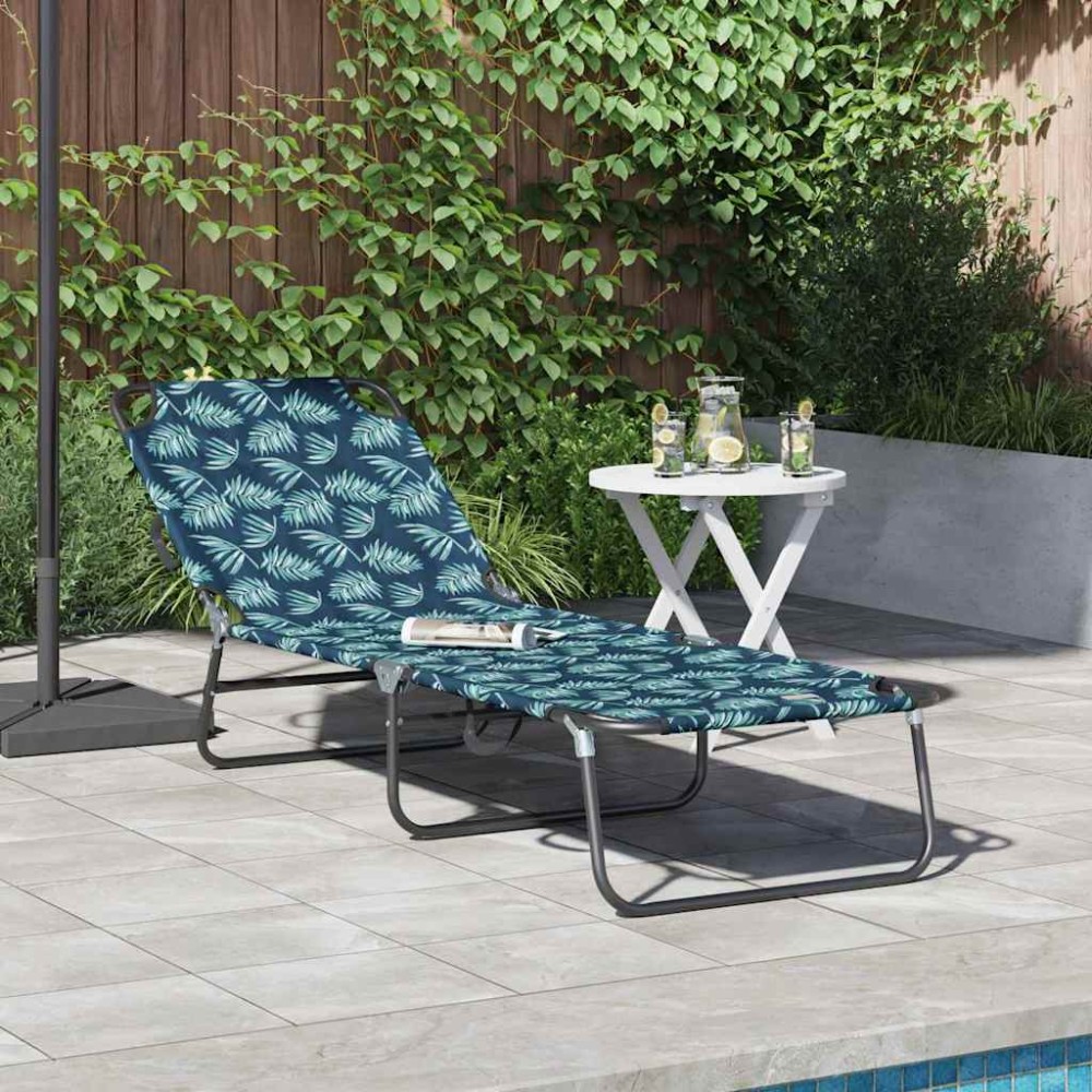 vidaXL Πτυσσόμενη ξαπλώστρα Πολύχρωμο 188 x 57 x 86,5 εκ. Πολυεστέρας