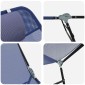 vidaXL Πτυσσόμενη ξαπλώστρα Σκούρο μπλε 182 x 55 x 85,5 εκ Textilene