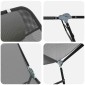 vidaXL Πτυσσόμενη ξαπλώστρα Γκρι 182 x 55 x 85,5 εκ Textilene