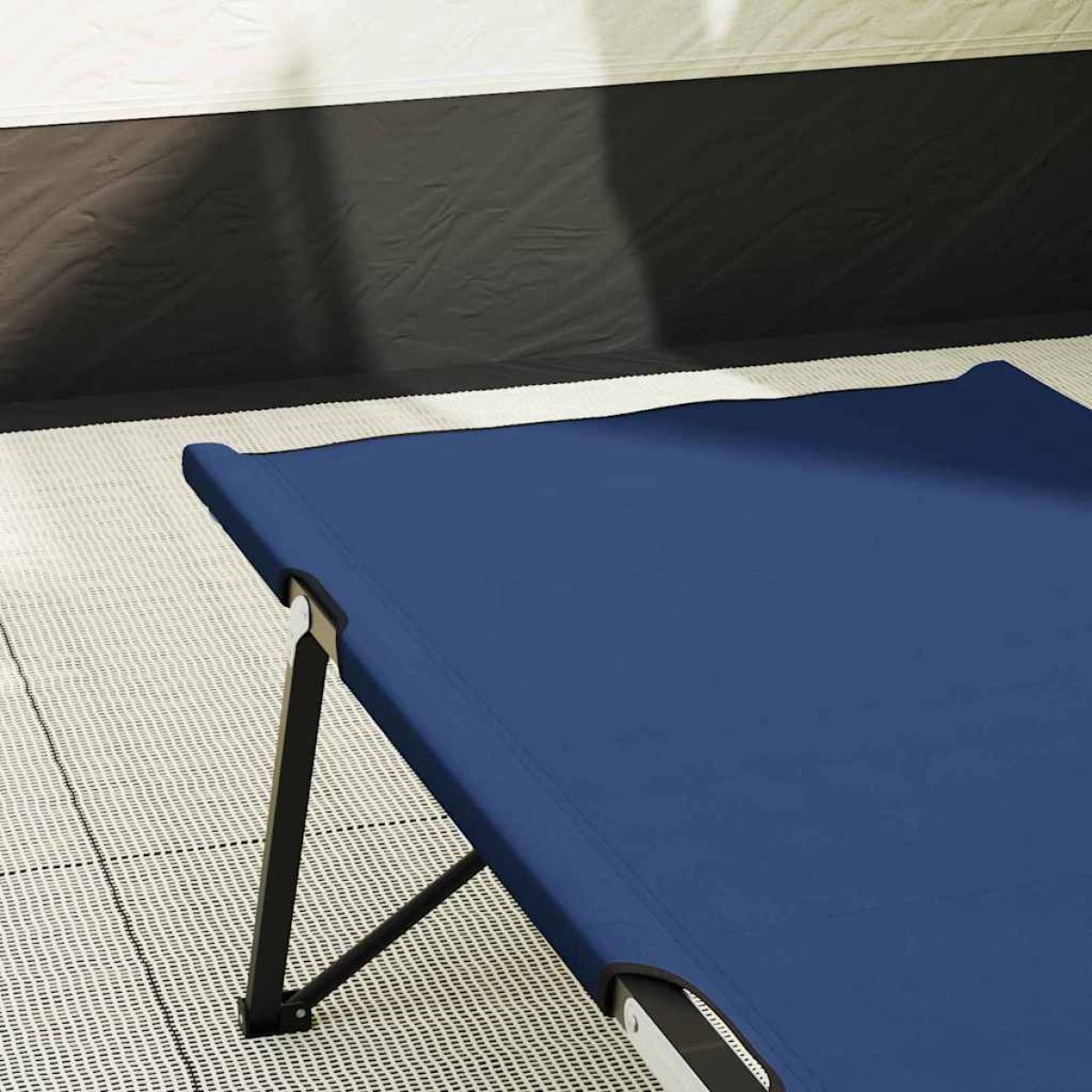 vidaXL Αναδιπλούμενο Κρεβάτι Κάμπινγκ Μπλε 206 x 76 x 74 εκ