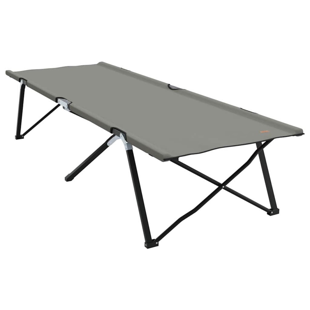vidaXL Αναδιπλούμενο Κρεβάτι Κάμπινγκ Γκρι 206 x 76 x 74 εκ