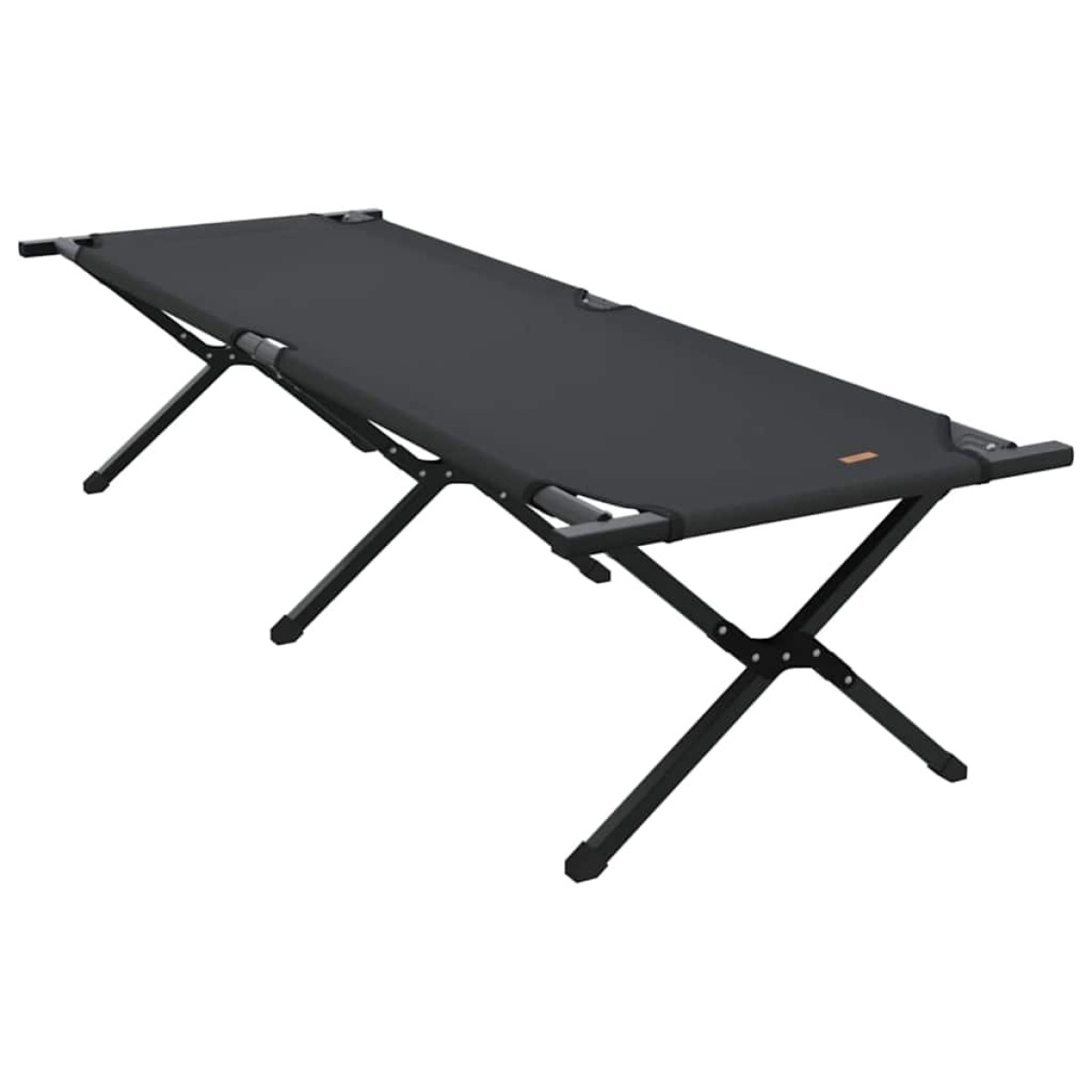 vidaXL Αναδιπλούμενο Κρεβάτι Κάμπινγκ Μαύρο 193 x 69 x 45 εκ.