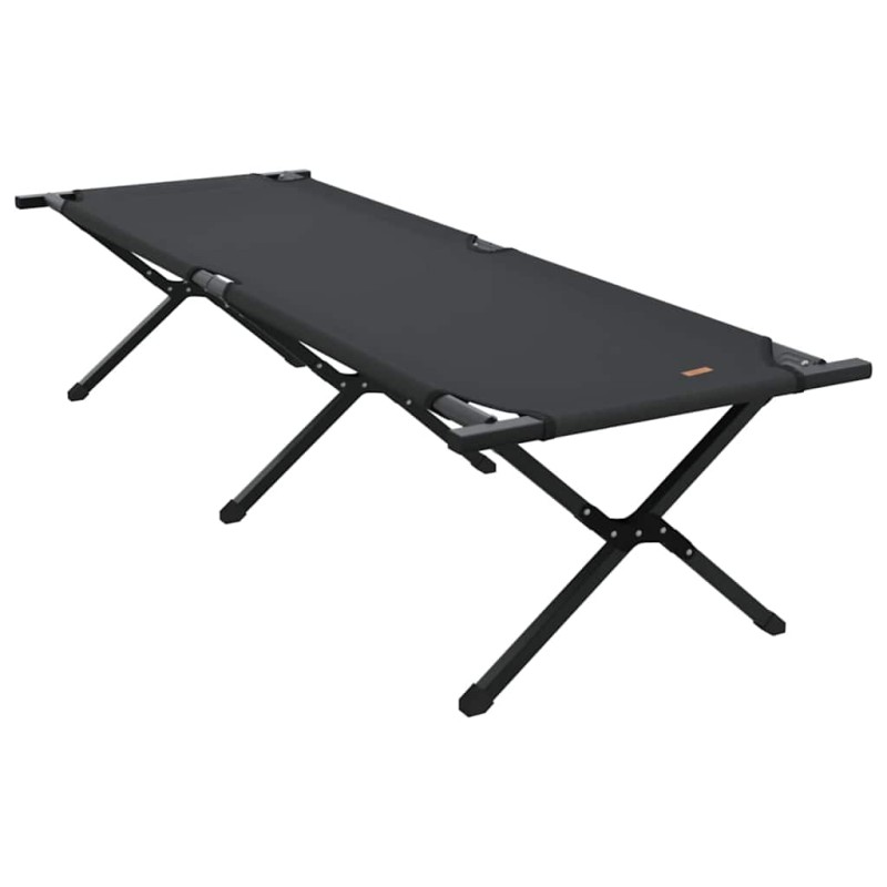 vidaXL Αναδιπλούμενο Κρεβάτι Κάμπινγκ Μαύρο 193 x 69 x 45 εκ.
