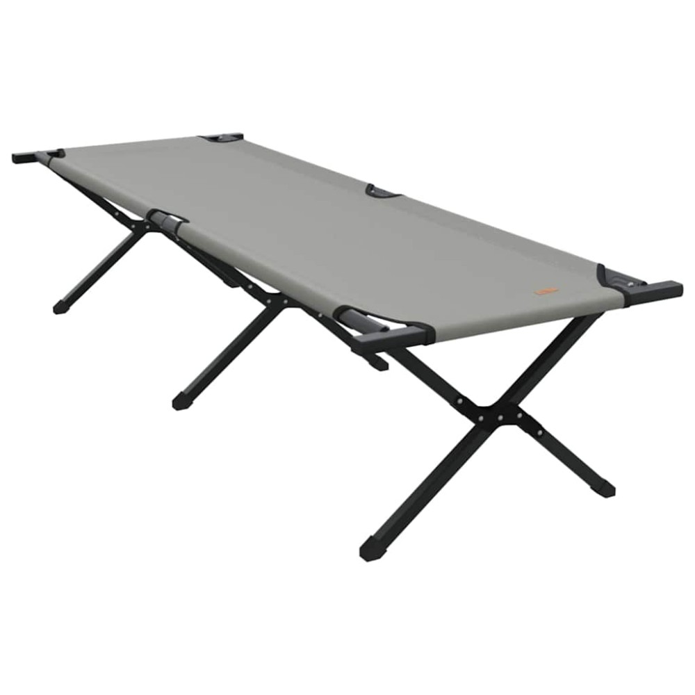 vidaXL Αναδιπλούμενο Κρεβάτι Κάμπινγκ Γκρι 193 x 69 x 45 εκ.