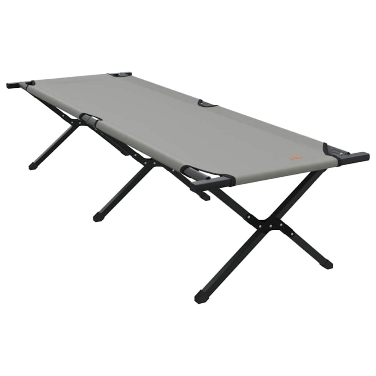 vidaXL Αναδιπλούμενο Κρεβάτι Κάμπινγκ Γκρι 193 x 69 x 45 εκ.