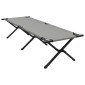 vidaXL Αναδιπλούμενο Κρεβάτι Κάμπινγκ Γκρι 193 x 69 x 45 εκ.