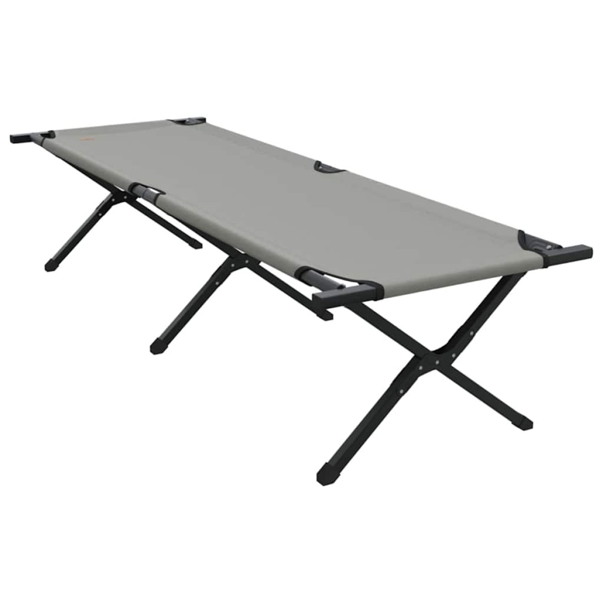 vidaXL Αναδιπλούμενο Κρεβάτι Κάμπινγκ Γκρι 193 x 69 x 45 εκ.