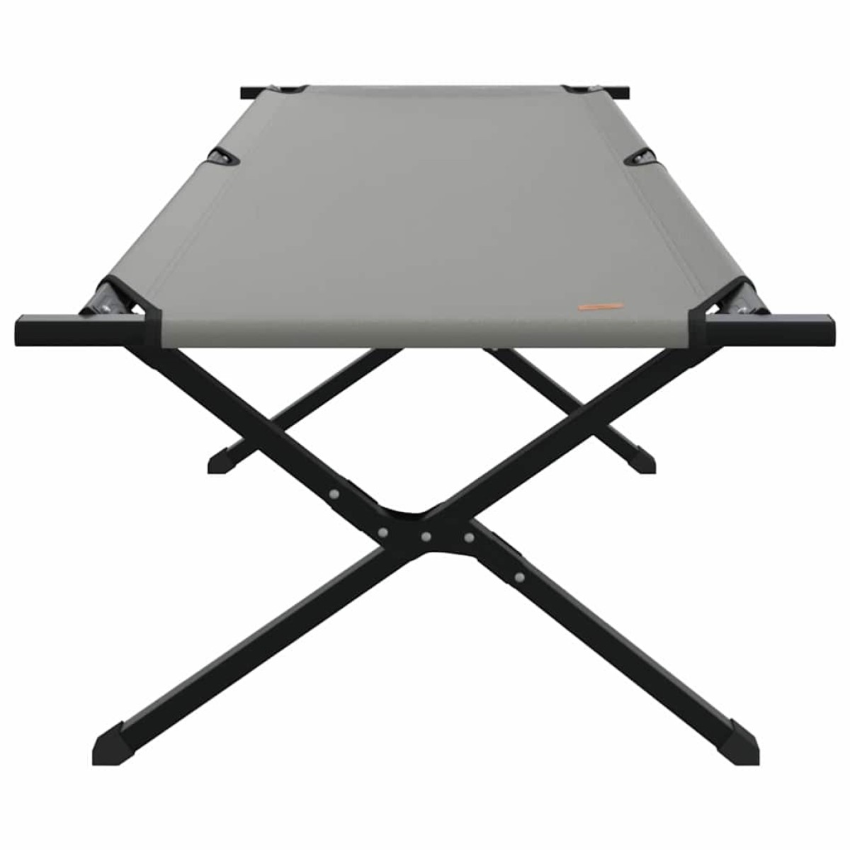 vidaXL Αναδιπλούμενο Κρεβάτι Κάμπινγκ Γκρι 210 x 80 x 46 εκ.