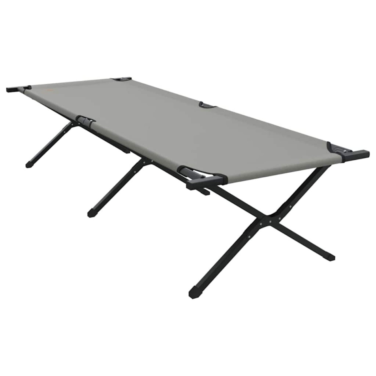 vidaXL Αναδιπλούμενο Κρεβάτι Κάμπινγκ Γκρι 210 x 80 x 46 εκ.
