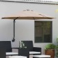 vidaXL Ομπρέλα Κήπου Taupe 248 x 248 x 148 εκ. Πολυεστέρας και Χάλυβας