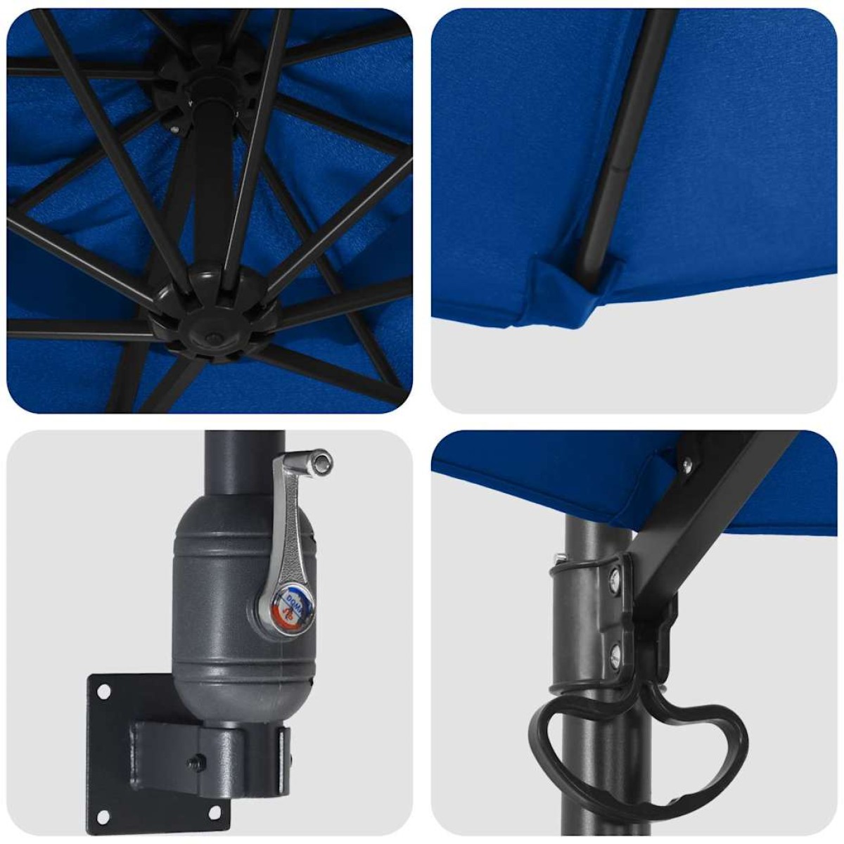 vidaXL Ομπρέλα Κήπου 248 x 248 x 148 εκ. Πολυεστέρας και Χάλυβας