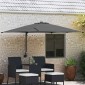 vidaXL Ομπρέλα Κήπου Ανθρακί 248,5 x 247,5 x 160 εκ.