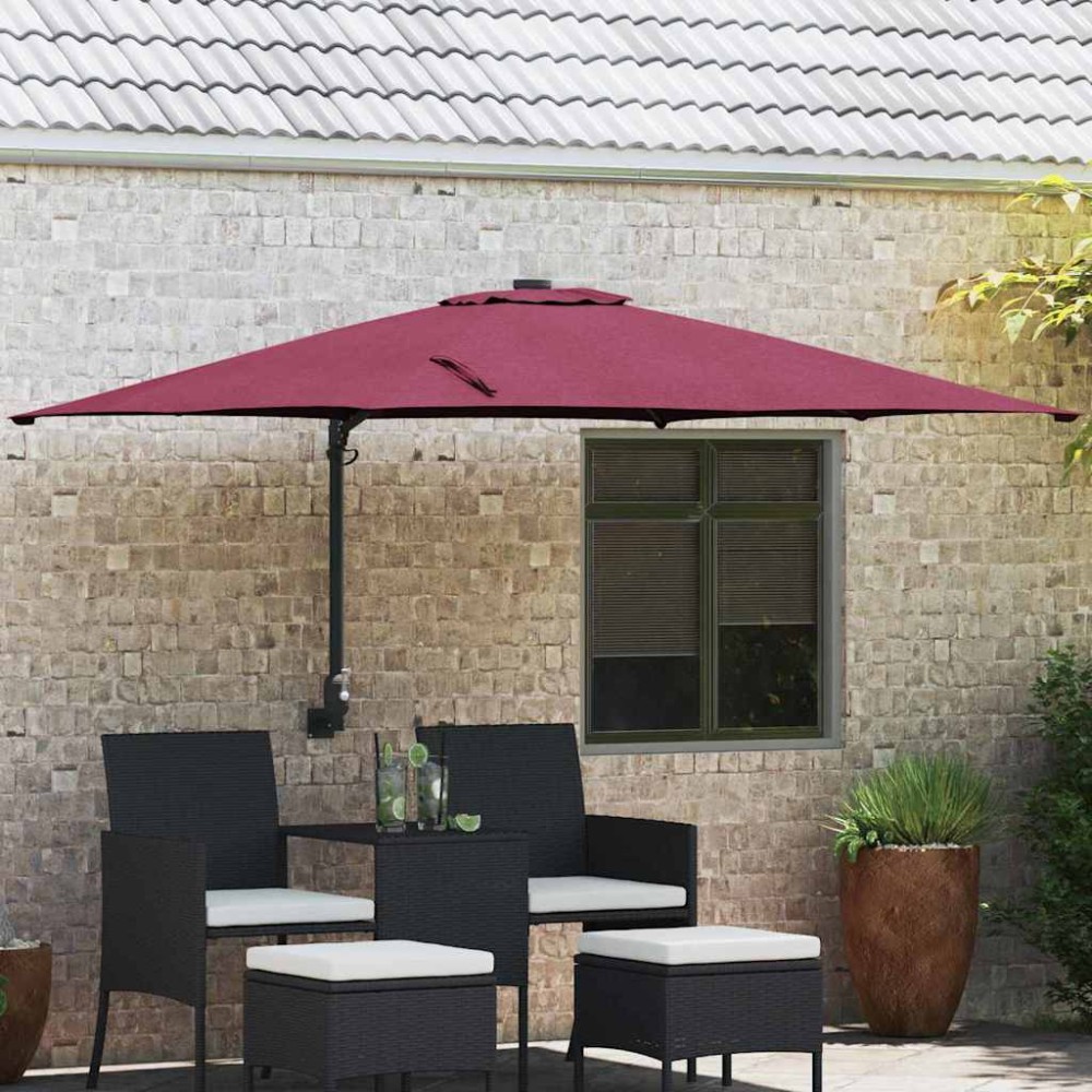 vidaXL Ομπρέλα Κήπου Βεραμάν Κόκκινο 248,5 x 247,5 x 160 εκ.