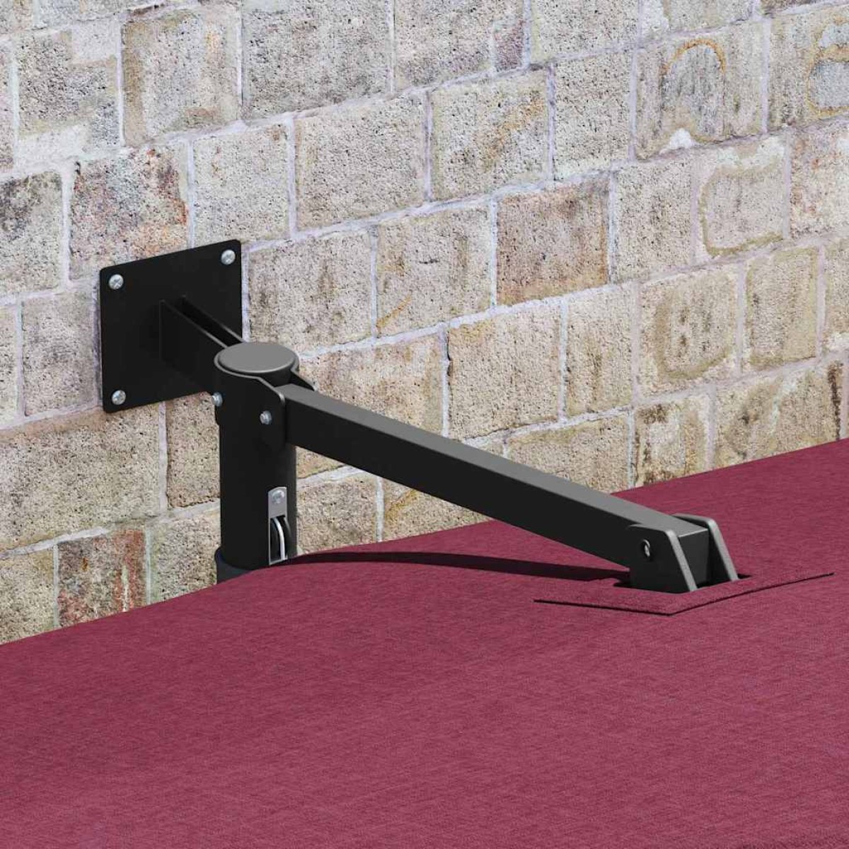 vidaXL Ομπρέλα Κήπου Βεραμάν Κόκκινο 248,5 x 247,5 x 160 εκ.