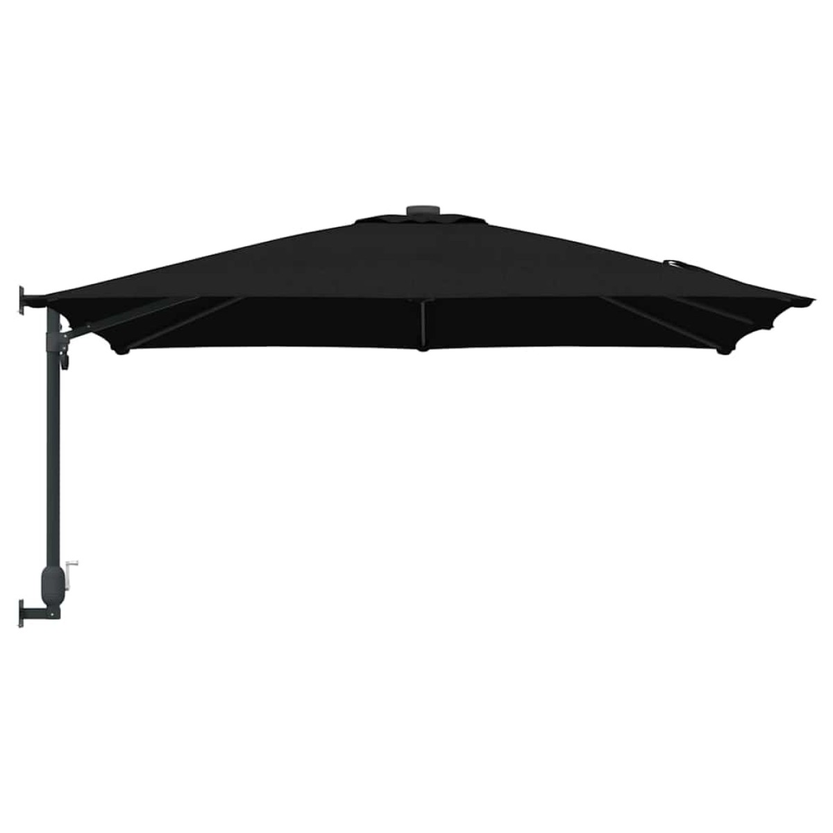 vidaXL Ομπρέλα Κήπου Μαύρο 248,5 x 247,5 x 160 εκ.