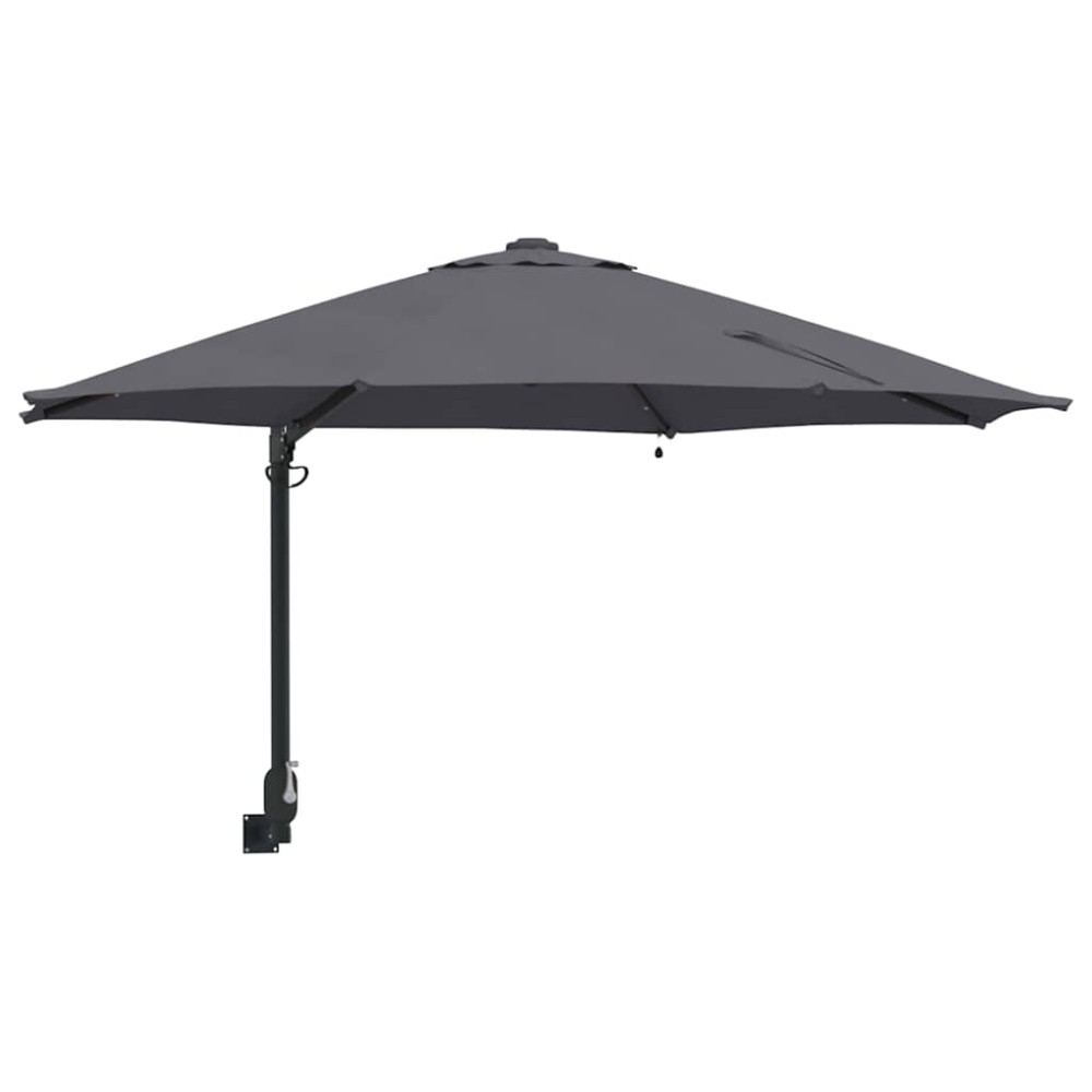 vidaXL Ομπρέλα Κήπου με φώτα λωρίδας LED Ανθρακί 248 x 248 x 148 εκ.