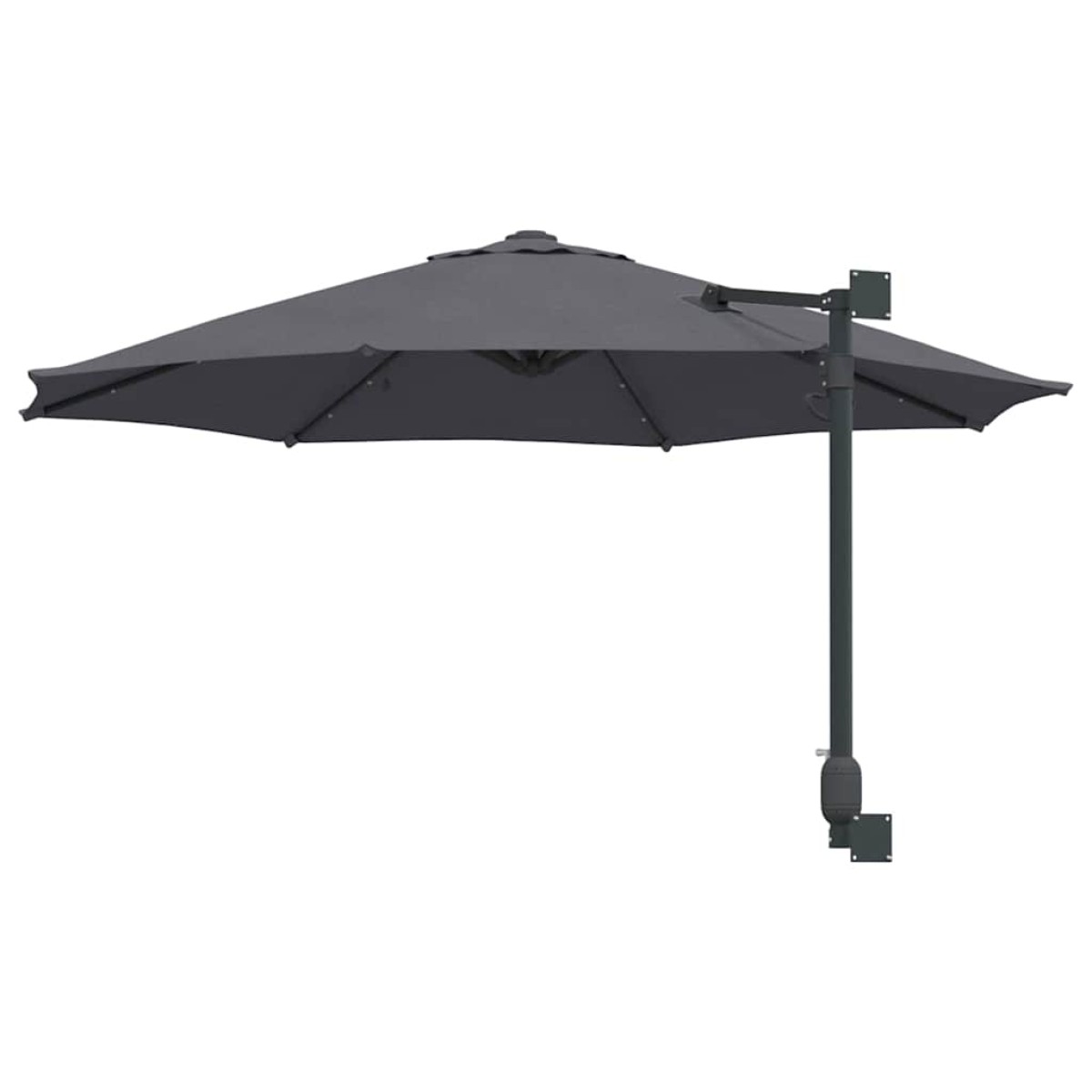 vidaXL Ομπρέλα Κήπου με φώτα λωρίδας LED Ανθρακί 248 x 248 x 148 εκ.