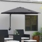 vidaXL Ομπρέλα Κήπου με φώτα λωρίδας LED Ανθρακί 248 x 248 x 148 εκ.