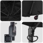 vidaXL Ομπρέλα Κήπου Μαύρο 248 x 248 x 148 εκ. Πολυεστέρας και Χάλυβας