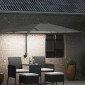 vidaXL Ομπρέλα Κήπου με φώτα λωρίδας LED Άμμος 248,5 x 247,5 x 160 εκ.
