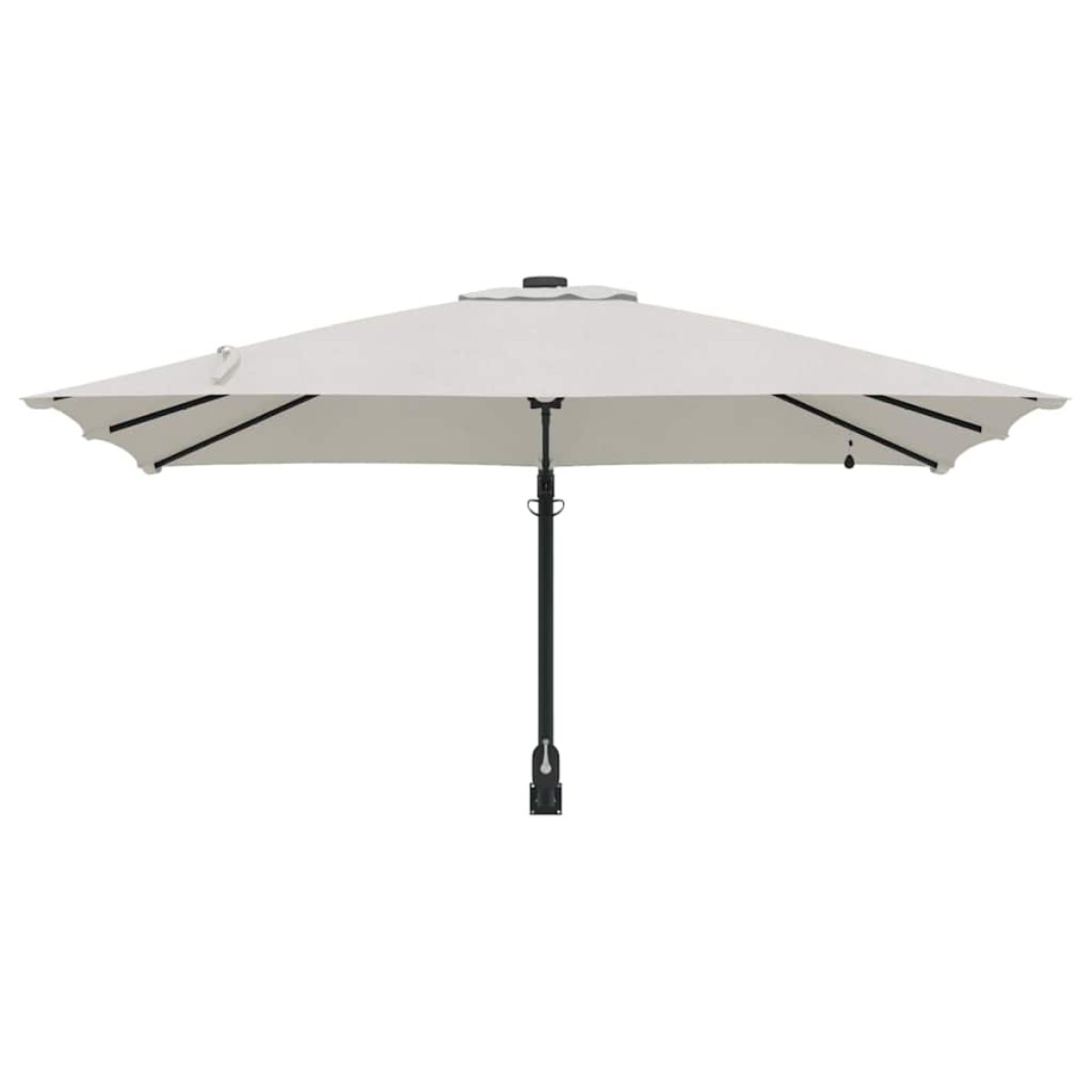 vidaXL Ομπρέλα Κήπου με φώτα λωρίδας LED Άμμος 248,5 x 247,5 x 160 εκ.