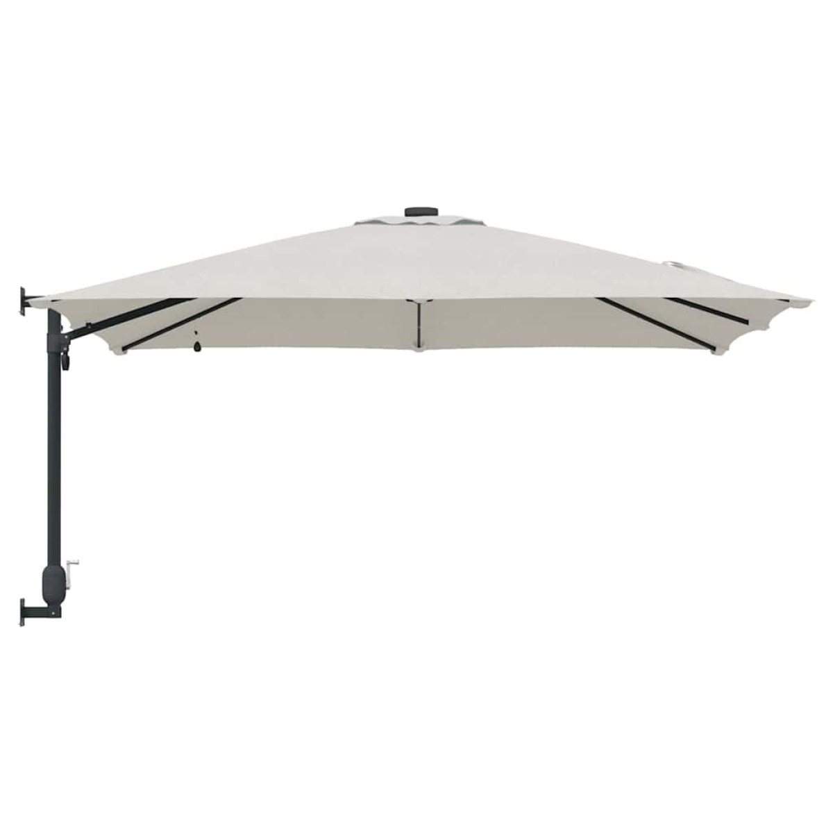 vidaXL Ομπρέλα Κήπου με φώτα λωρίδας LED Άμμος 248,5 x 247,5 x 160 εκ.