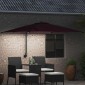 vidaXL Ομπρέλα Κήπου Βεραμάν Κόκκινο 248,5 x 247,5 x 160 εκ.