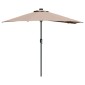 vidaXL Ομπρέλα Κήπου Taupe 294 x 150 x 223 εκ Πολυεστέρας και Χάλυβας