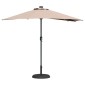 vidaXL Ομπρέλα Κήπου Taupe 294 x 150 x 223 εκ Πολυεστέρας και Χάλυβας