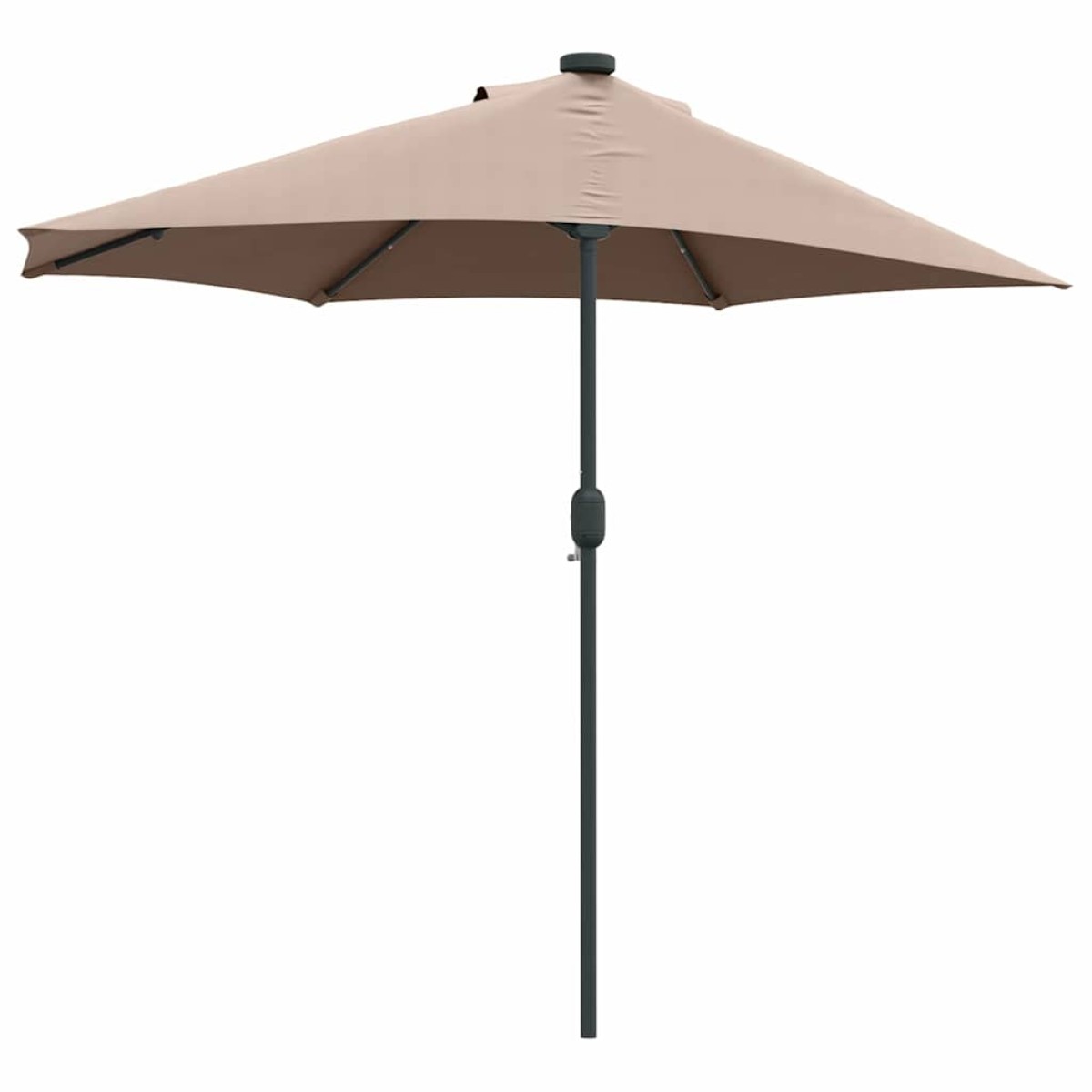 vidaXL Ομπρέλα Κήπου Taupe 294 x 150 x 223 εκ Πολυεστέρας και Χάλυβας