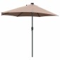 vidaXL Ομπρέλα Κήπου Taupe 294 x 150 x 223 εκ Πολυεστέρας και Χάλυβας
