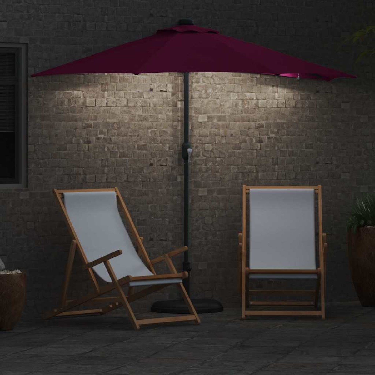 vidaXL Ομπρέλα Κήπου Βεραμάν Κόκκινο 294 x 150 x 223 εκ