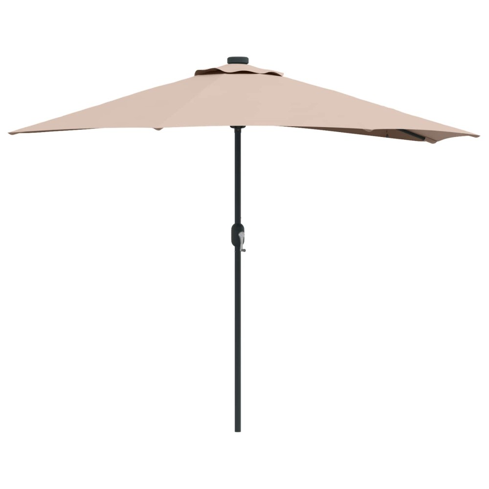 vidaXL Ομπρέλα Κήπου Taupe 294 x 150 x 224 εκ Πολυεστέρας και Χάλυβας