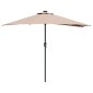 vidaXL Ομπρέλα Κήπου Taupe 294 x 150 x 224 εκ Πολυεστέρας και Χάλυβας