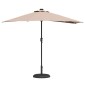 vidaXL Ομπρέλα Κήπου Taupe 294 x 150 x 224 εκ Πολυεστέρας και Χάλυβας