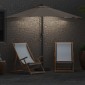 vidaXL Ομπρέλα Κήπου Taupe 294 x 150 x 224 εκ Πολυεστέρας και Χάλυβας